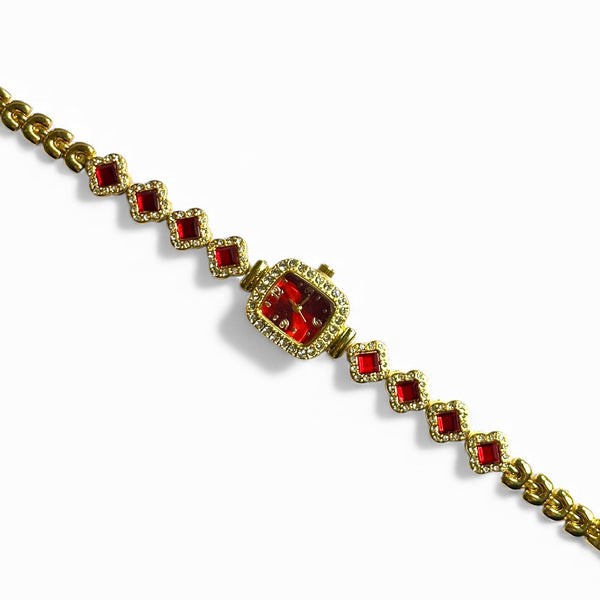 Uhr Isadora – Gold/Rot