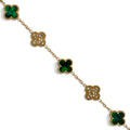Armband Kleeblatt Diamant Grün