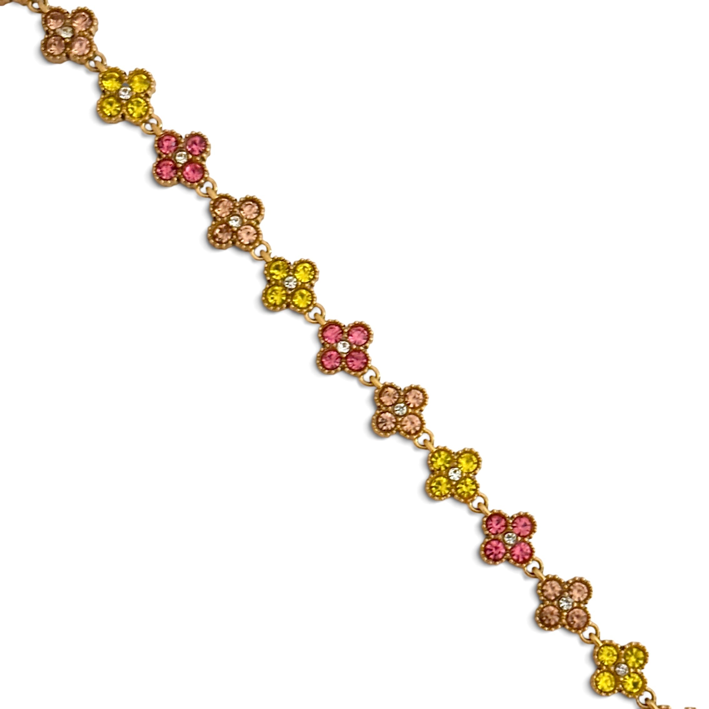 Armband Flower Rosa-Gelb
