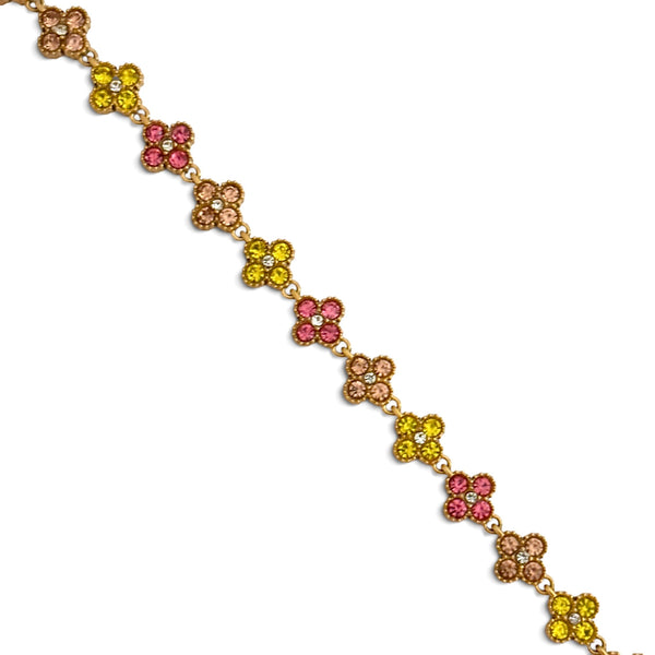 Armband Flower – Rosa-Gelb