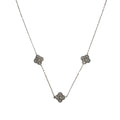 Halskette Kleeblatt Silber