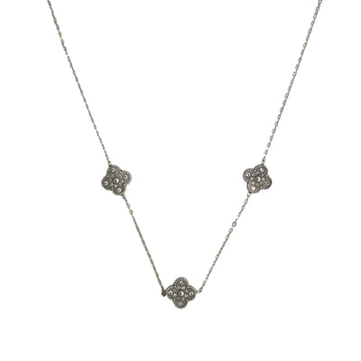 Halskette Kleeblatt – Silber