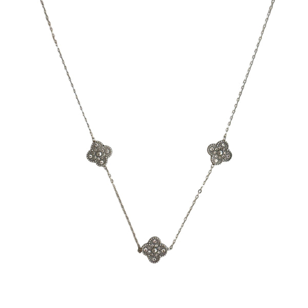 Halskette Kleeblatt – Silber