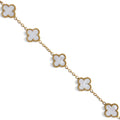 Armband Kleeblatt Weiß