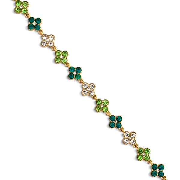 Armband Flower – Dunkelgrün