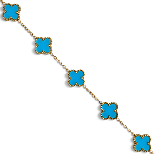 Armband Kleeblatt – Türkis