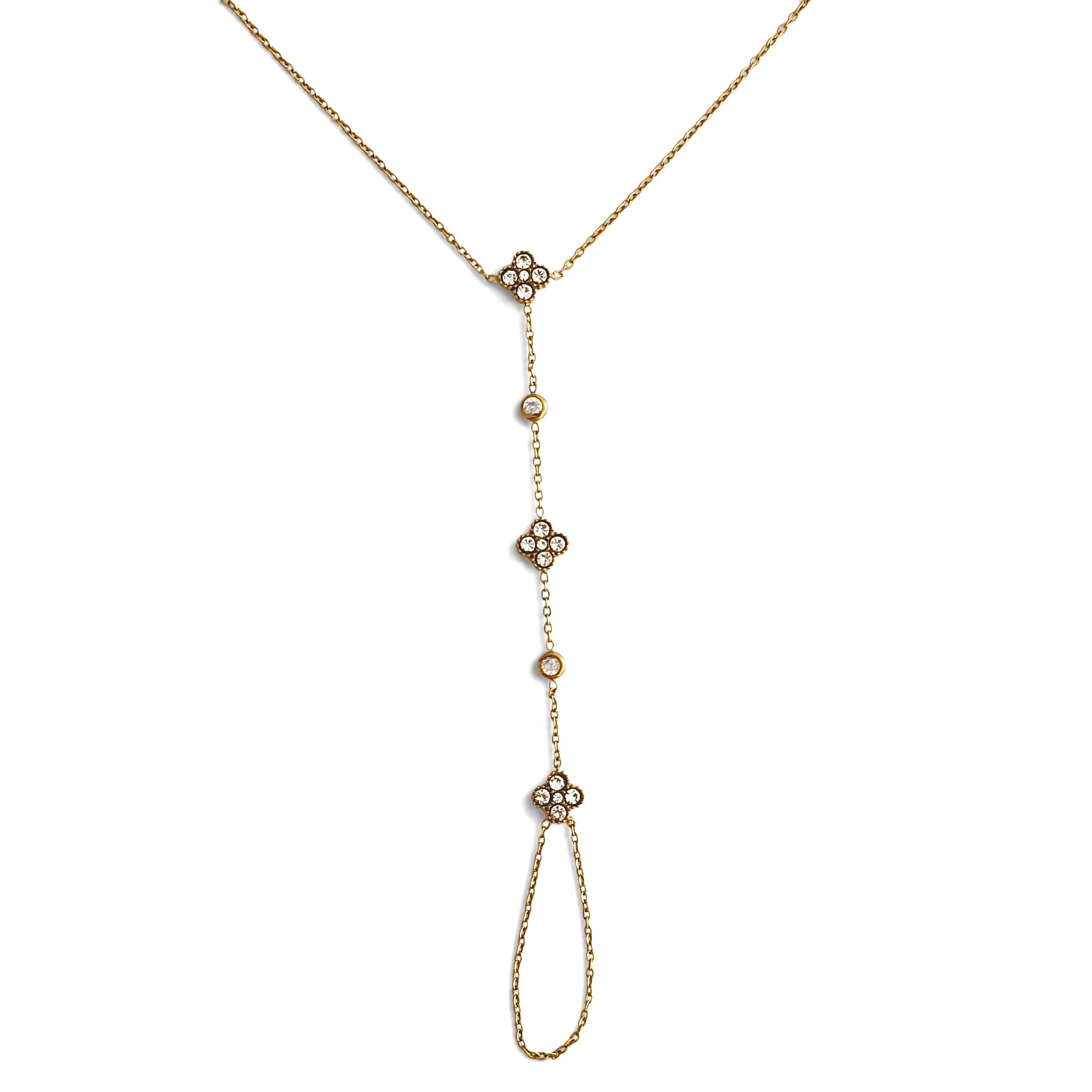 Handkette Flower Gold