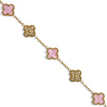 Armband Kleeblatt Diamant Rosa