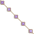 Armband Kleeblatt Violett