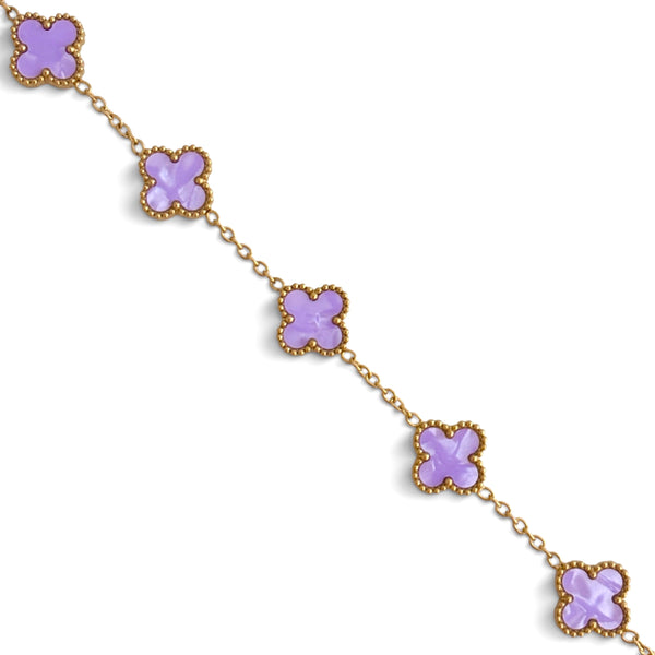 Armband Kleeblatt – Violett