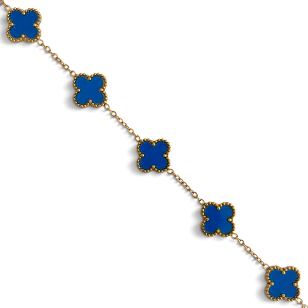 Armband Kleeblatt – Blau