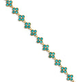 Armband Flower Türkis