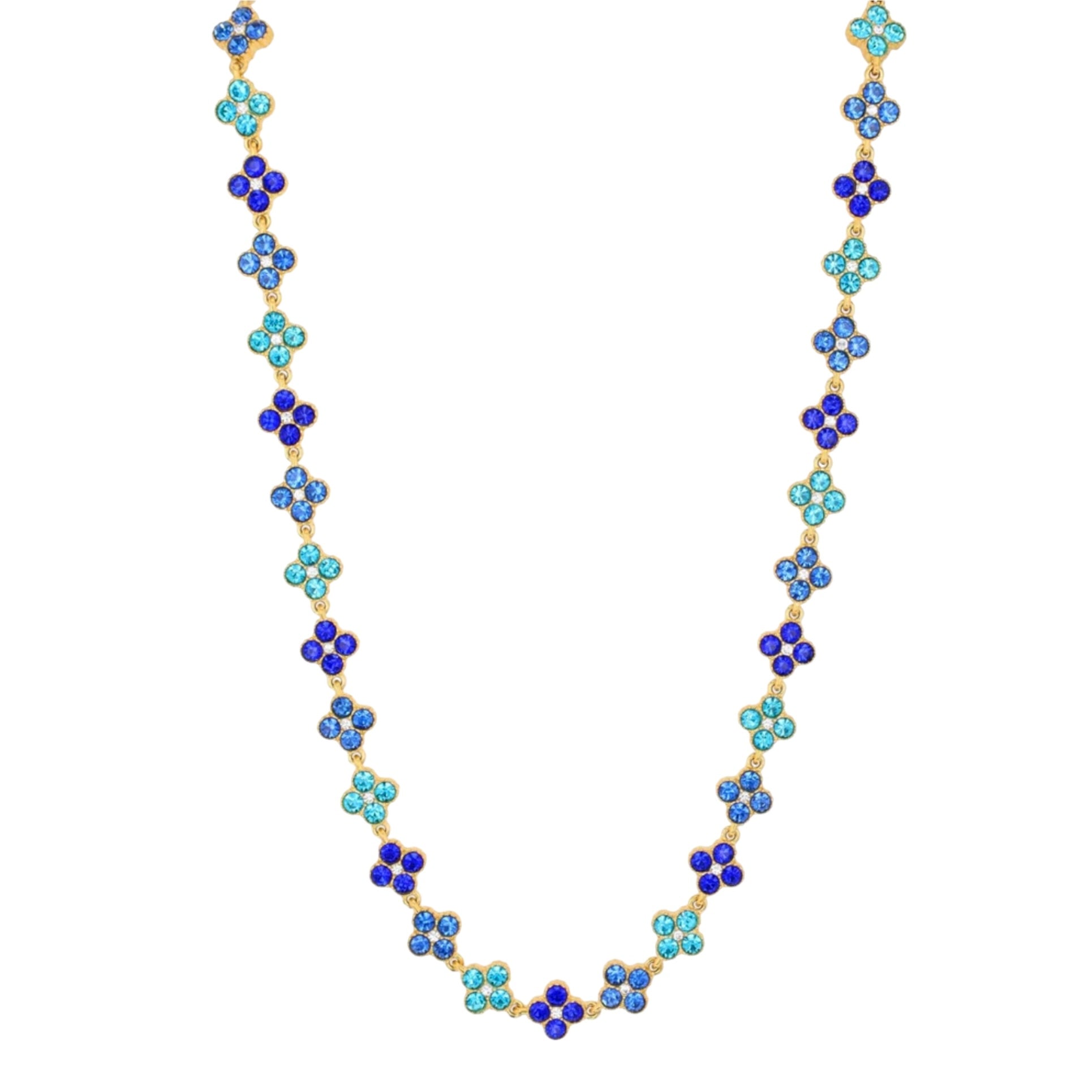Halskette Flower Blau