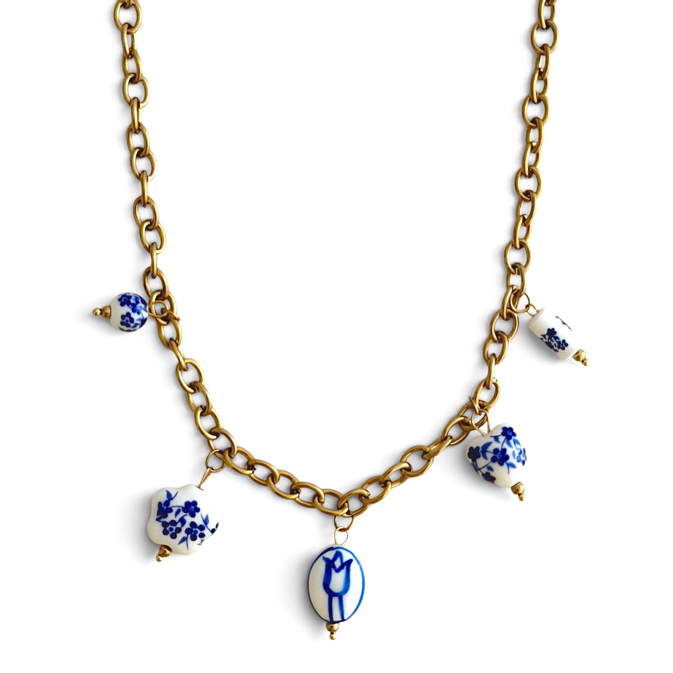 Halskette Lara Blau-Gold