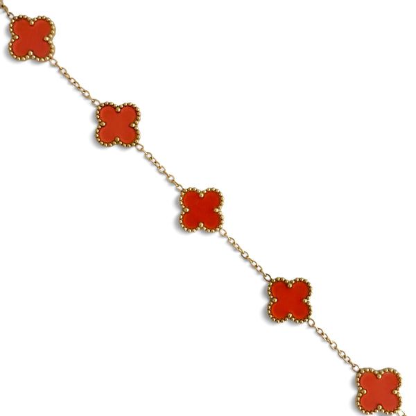 Armband Kleeblatt – Orange